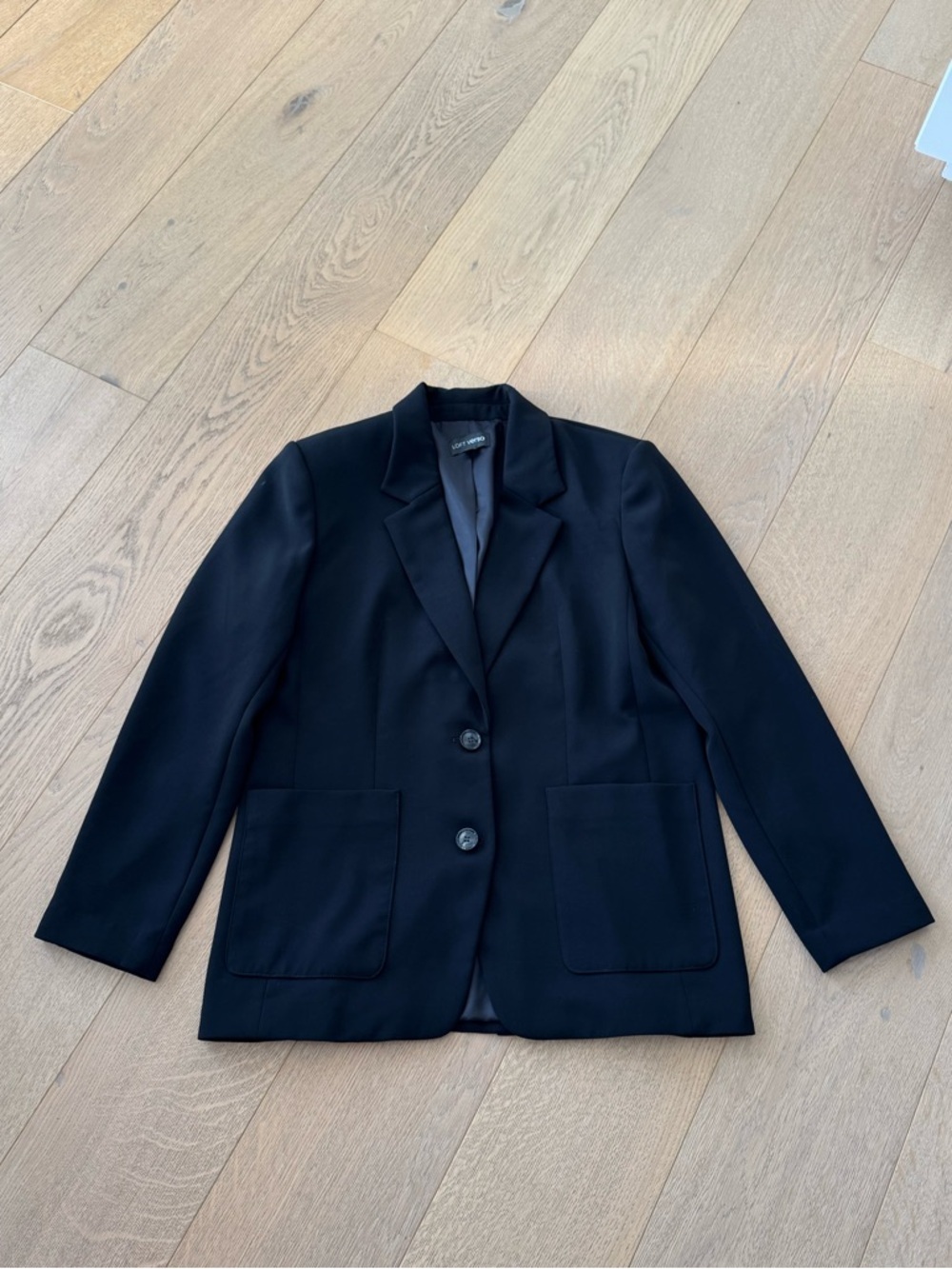 LOFT Versa Crepe Drape Oversized Blazer Black Size 2 - Picture 6 of 13